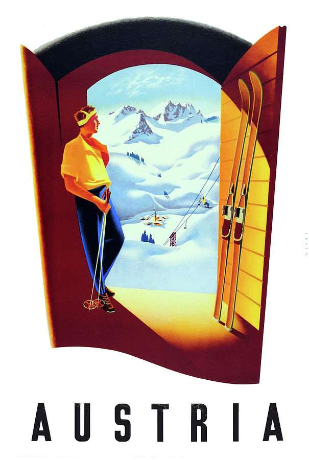 Austria, Ski Track at Your Door Digital Art by Long Shot