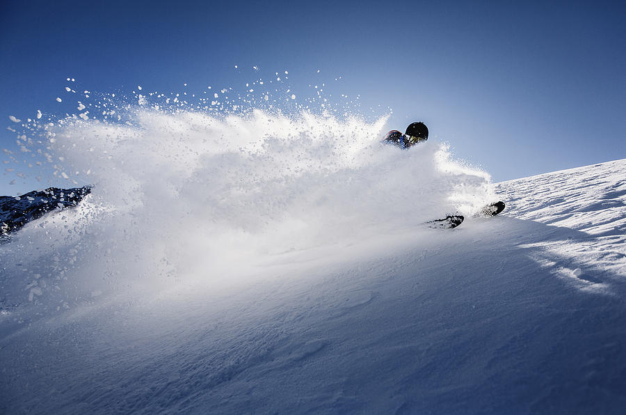 Austria, Tyrol, Mutters, skier on a freeride in powder snow Photograph by Westend61