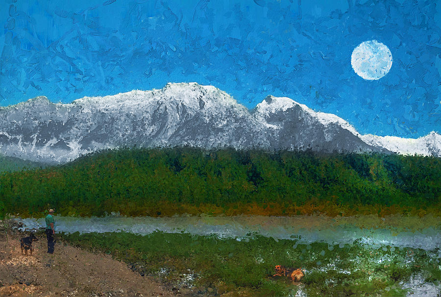 Austrian Alps Digital Art