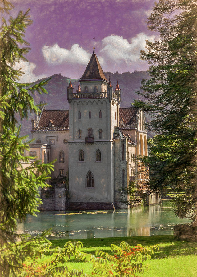 Austrian Castle and Moat Photograph by Marcy Wielfaert