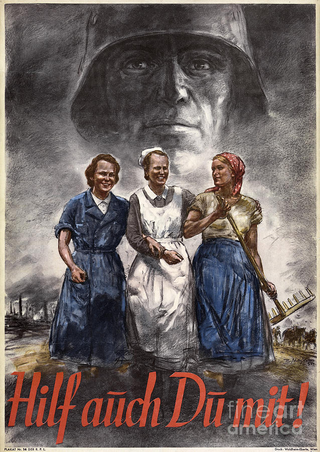 Austrian War Poster, 1941 Drawing by Theo Matejko