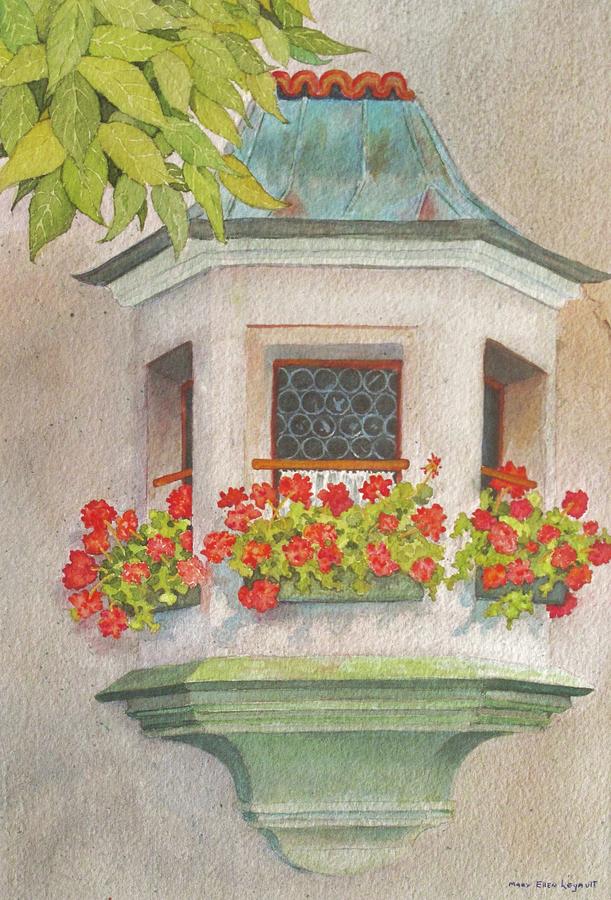 Flower Painting - Austrian Window by Mary Ellen Mueller Legault