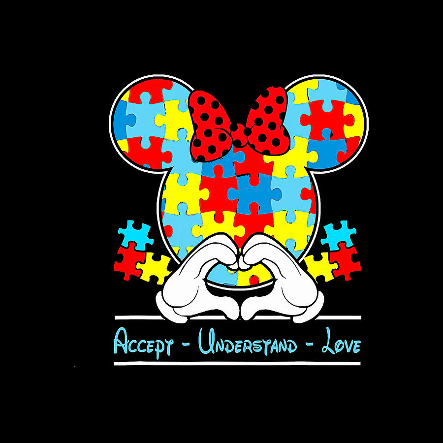 Autism Awareness Minnie Mouse T Shirt -Custom Shirt Infant Toddler Youth Minnie Shirt Cool Minnie Sunglasses Disney Kids Shirts