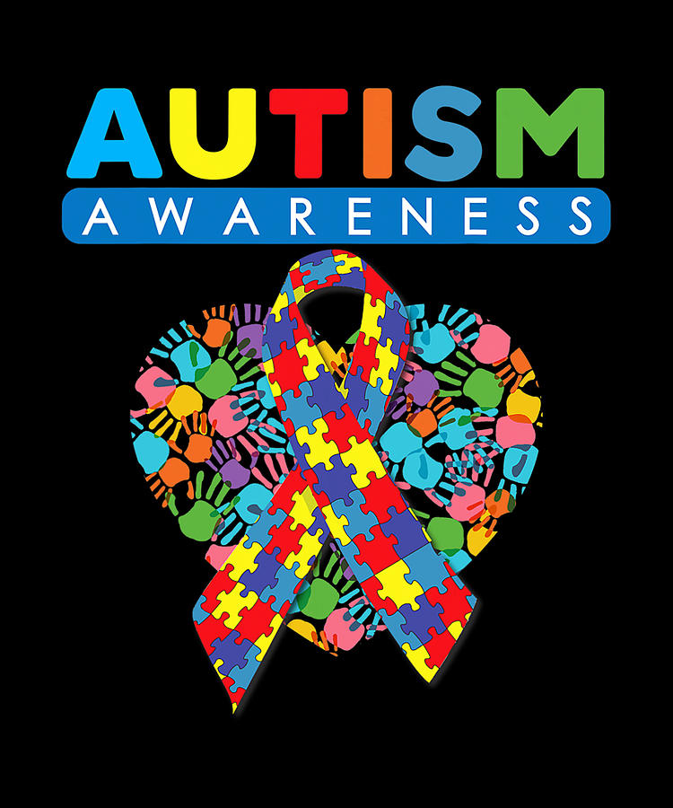 Autism Awareness Love Puzzle Ribbon Heart Autistic Digital Art by ...