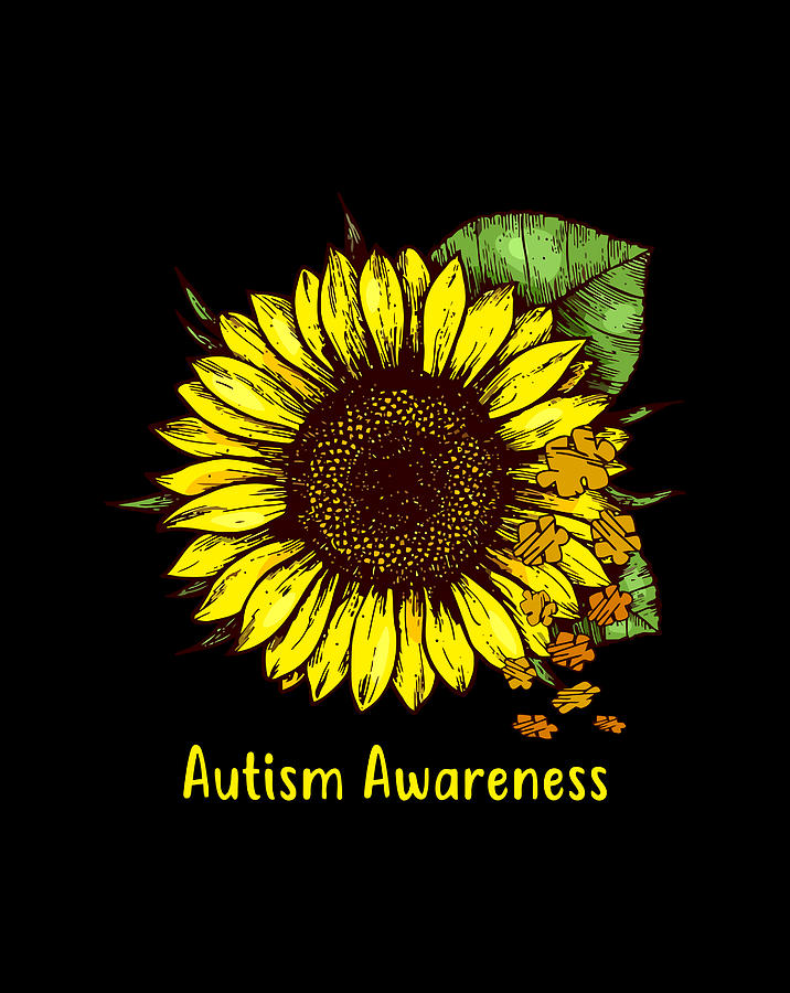 Autism Awareness Sunflower Tshirt Flower Tshirt Gift Items