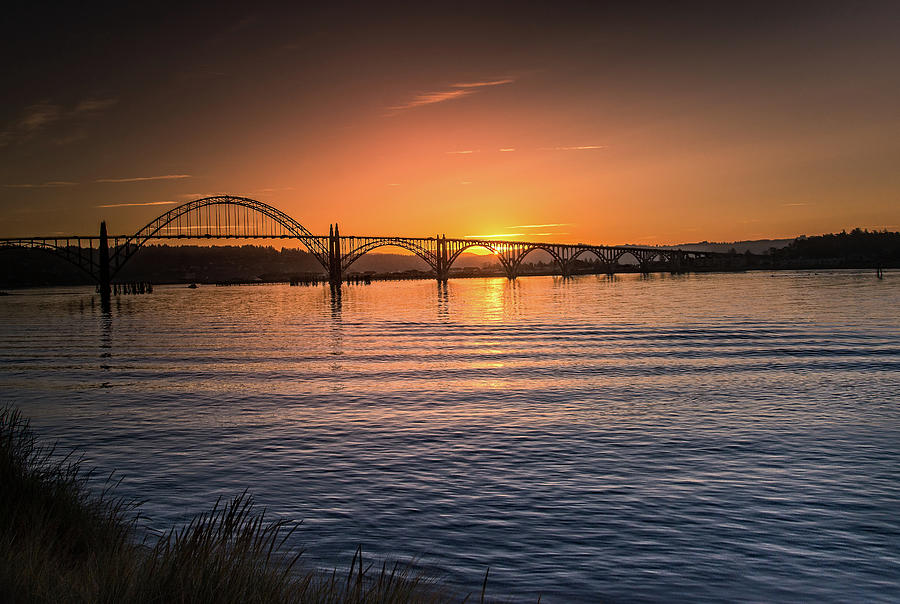 Autmn Sunrise Bridge Photograph by Bill Posner