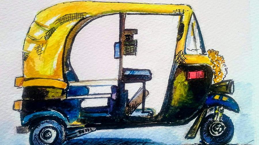 Auto Rickshaw Vector & Photo (Free Trial) | Bigstock