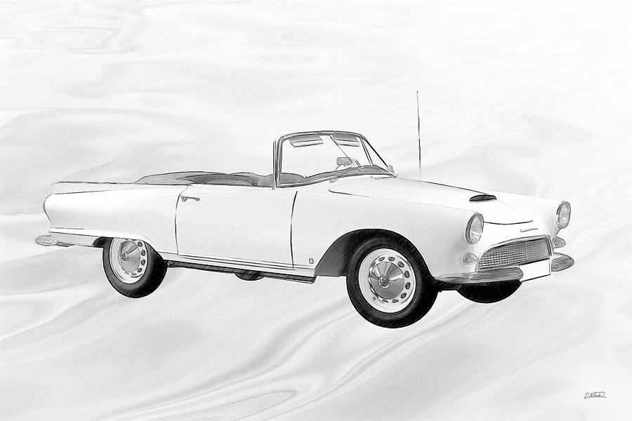 Auto Union 1000 Sp - DWP2799514 Drawing by Dean Wittle