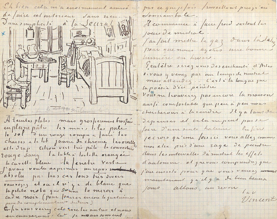 Vincent Van Gogh Painting - Autograph letter  dated    October       to Paul Gauguin  by Vincent van Gogh