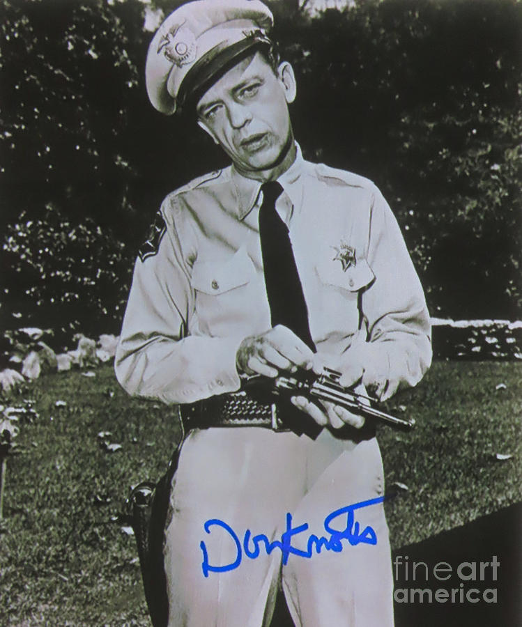 Autographed Photo Of Don Knots As Barney Fife Photograph By Pd Fine Art America