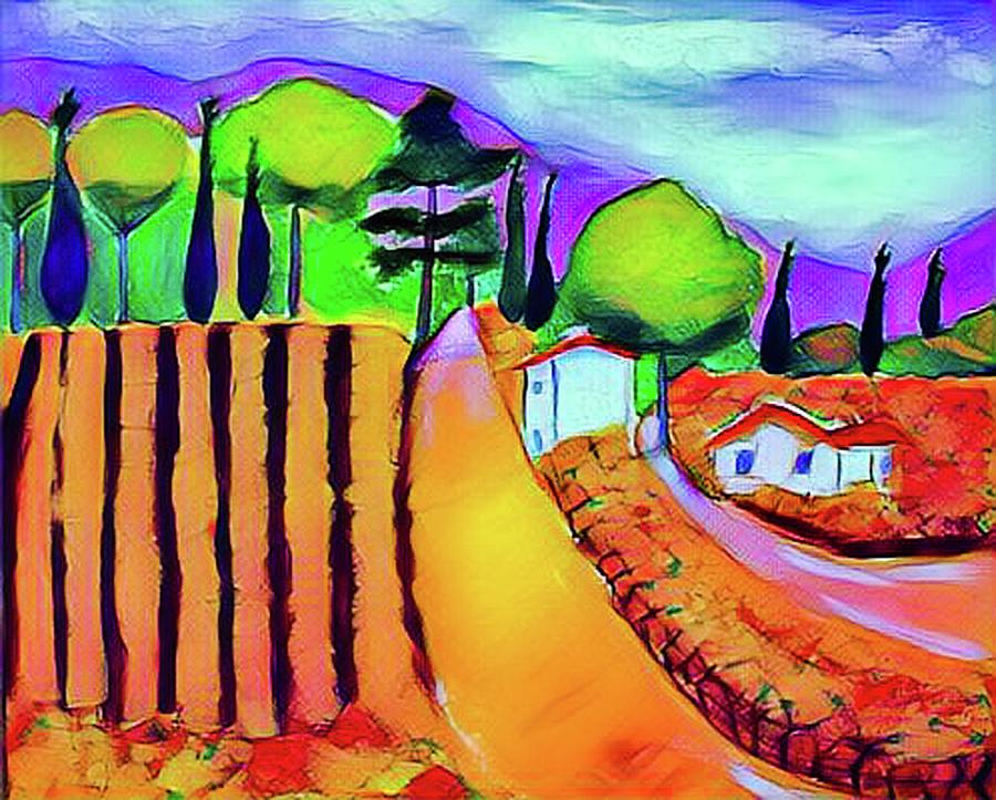 Automne en Provence revisited Mixed Media by Rusty Gladdish