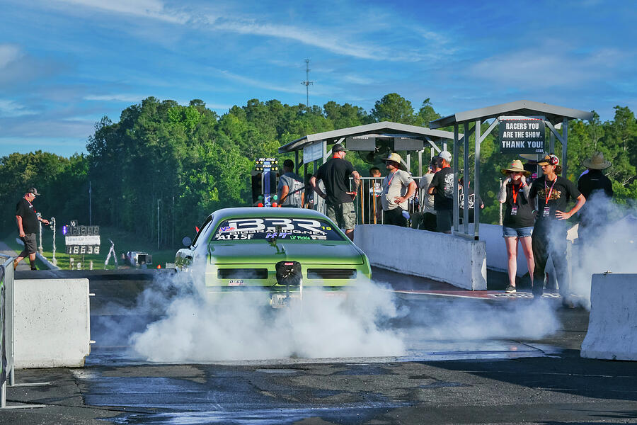 Automotive - Burn Out - Green - Carolina Dragway SC Photograph by John ...