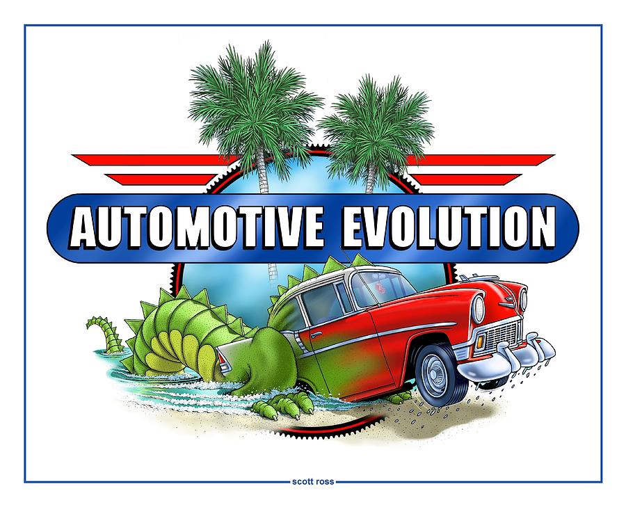Automotive Evolution Digital Art by Scott Ross