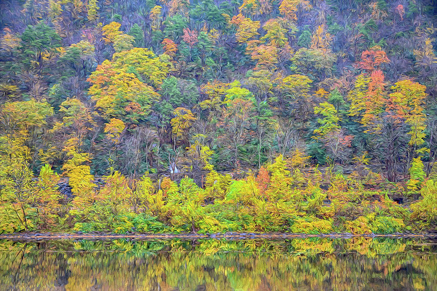 Autum at the Delaware Water Gap Photograph by Alan Goldberg
