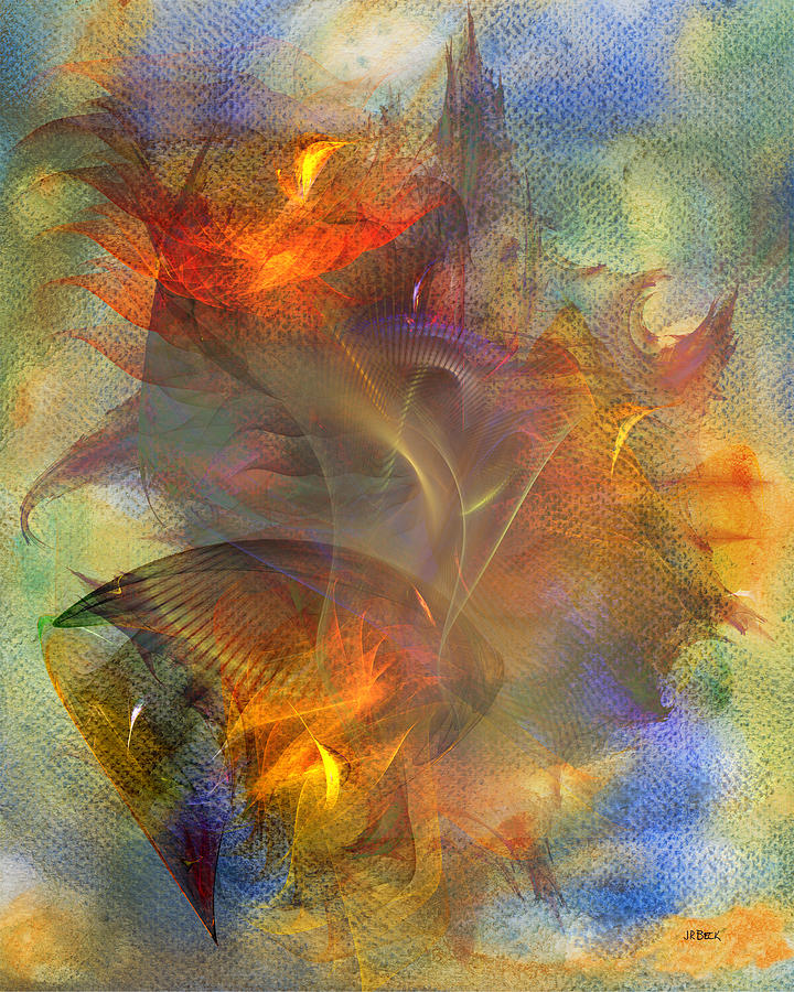 Autumn Ablaze Digital Art by Studio B Prints