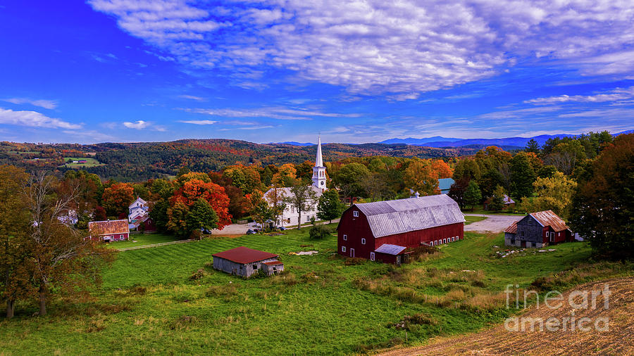 Autumn above Peacham Photograph by Scenic Vermont Photography