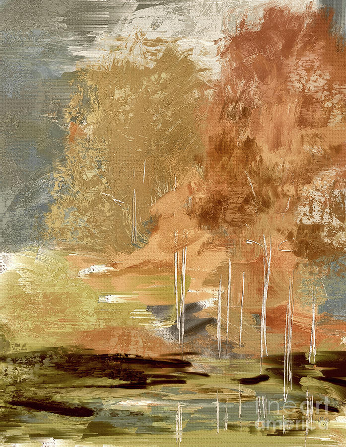 Autumn Abstract Digital Art by Lois Bryan