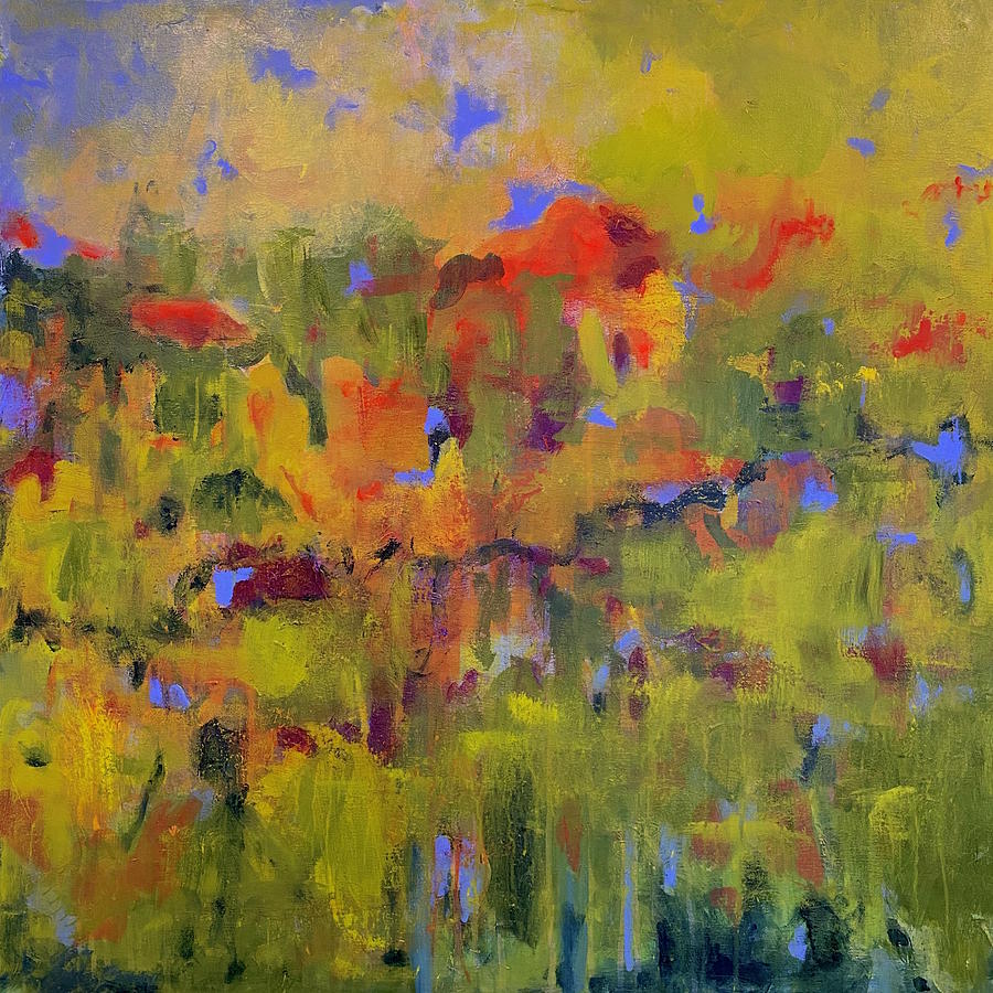 Colorful Painting - Autumn Abstract by Margot Sappern Colorful Painting - Autumn Abstract by Margot Sappern