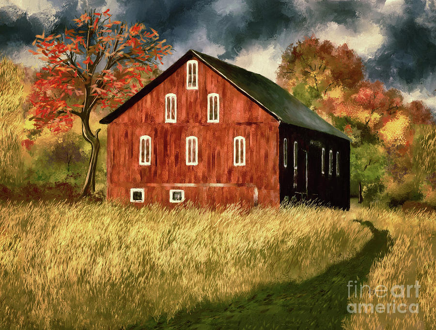 Autumn Afternoon In The Country Digital Art by Lois Bryan