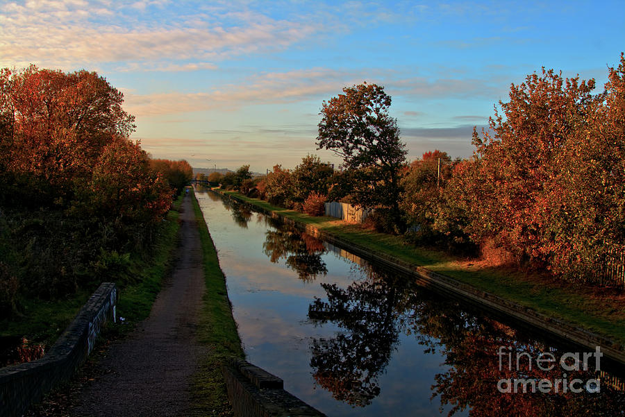 Autumn along the Canal Photograph by Stephen Melia