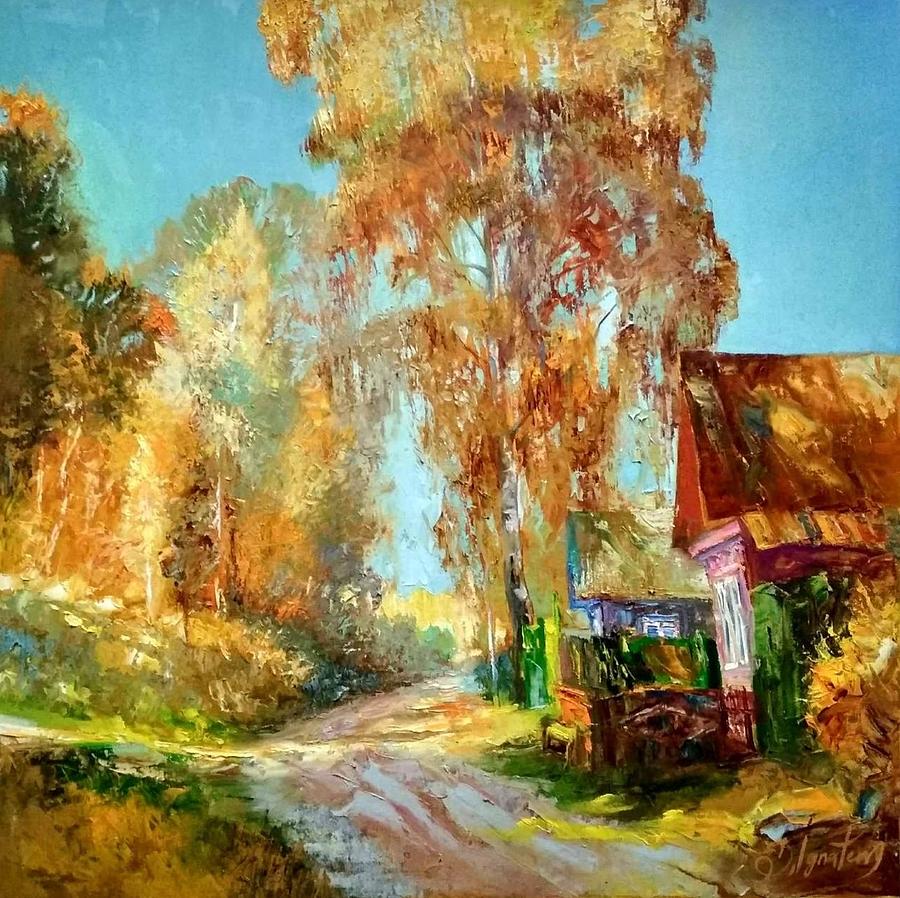 Autumn amber Painting by Sergey Ignatenko