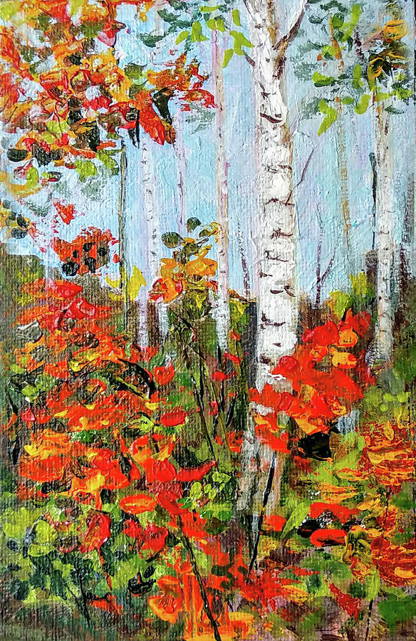 Autumn Aspens Painting