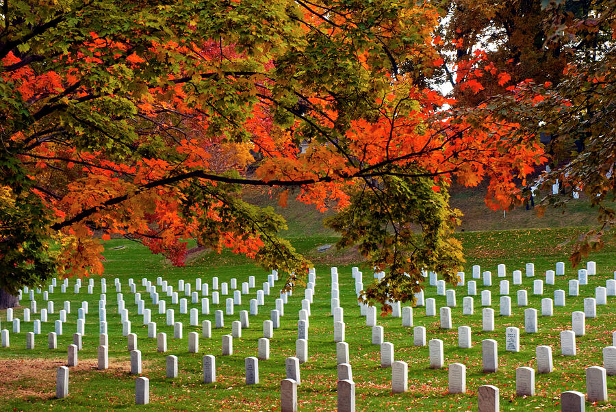 Autumn at Arlington National Cemetery - 318 Photograph by Paul W Faust - Impressions of Light