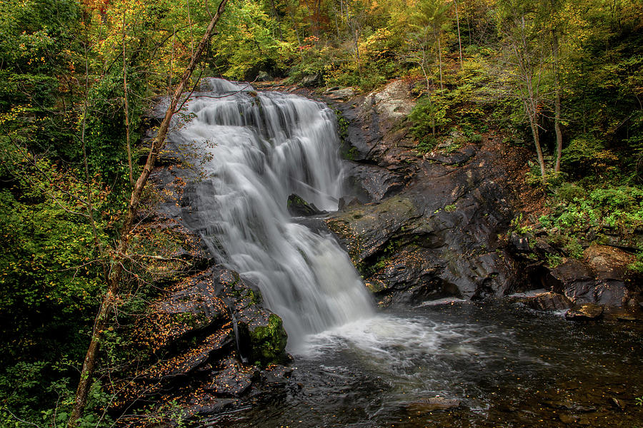 Autumn at Bald River Falls Photograph by Marcy Wielfaert