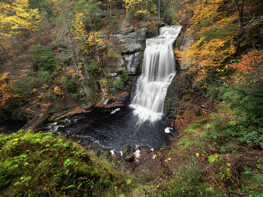 Autumn at Bushkill Falls Photograph by Kristia Adams