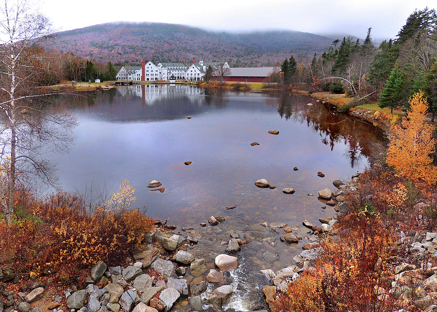 Autumn at Corcoran Pond in Waterville Valley, NH Photograph by Nancy Griswold