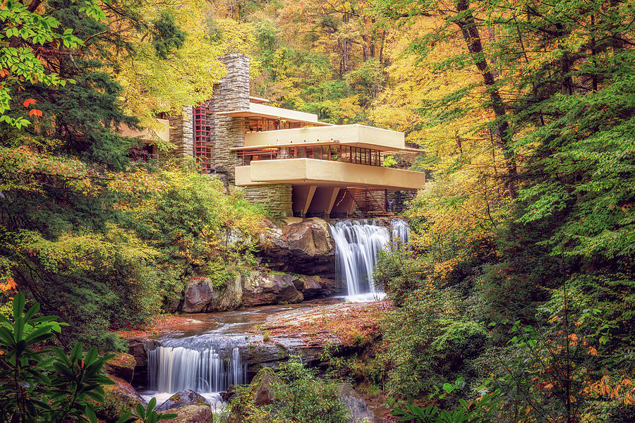 Autumn at Fallingwater Photograph by Susan Rissi Tregoning