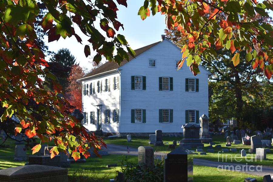 Autumn at Forty Fort Meeting House  Photograph by Christina Verdgeline