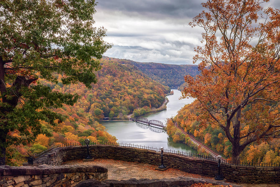 Autumn at Hawks Nest - New River Gorge Photograph by Susan Rissi Tregoning
