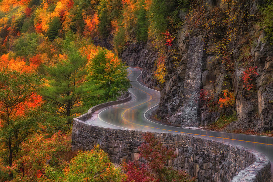 Autumn At Hawks Nest Road  Photograph by Susan Candelario