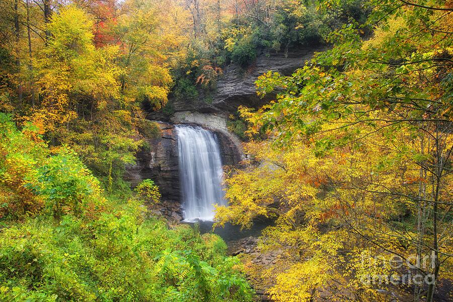 Autumn at Looking Glass Falls Photograph by Blaine Owens Autumn at Looking Glass Falls Photograph by Blaine Owens