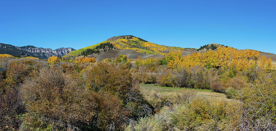 Autumn at Mill Creek Panorama Photograph by Ron Long Ltd Photography