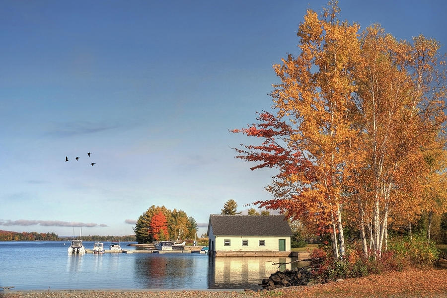 Fall Photograph - Autumn at Moosehead Lake by Lori Deiter