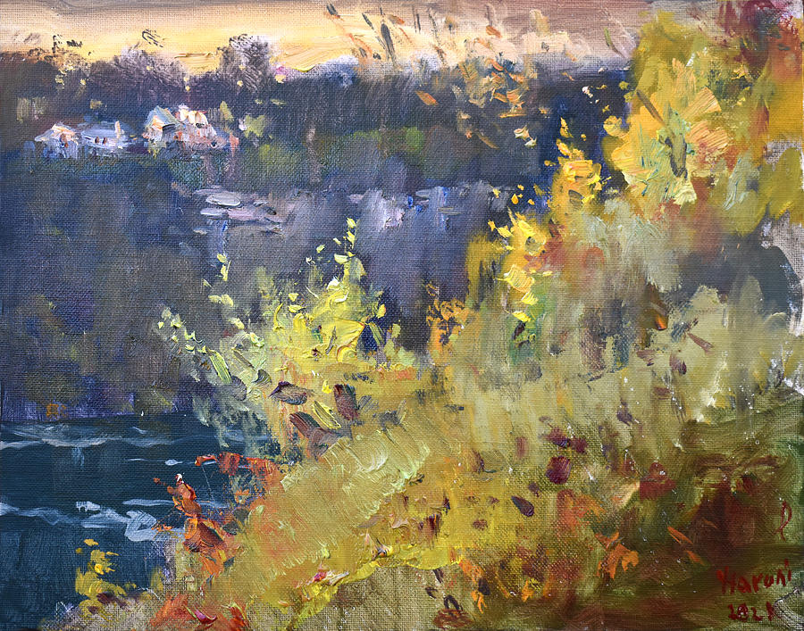 Tree Painting - Autumn at Niagara Gorge by Ylli Haruni