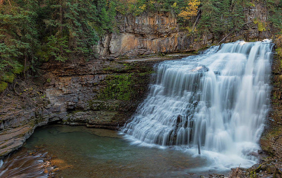 Autumn at Ousel Falls Photograph by Loree Johnson