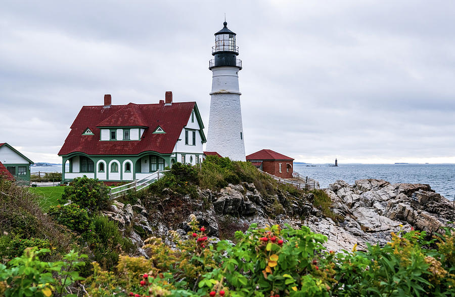 Autumn at Portland Head Light Photograph by Rose Guinther