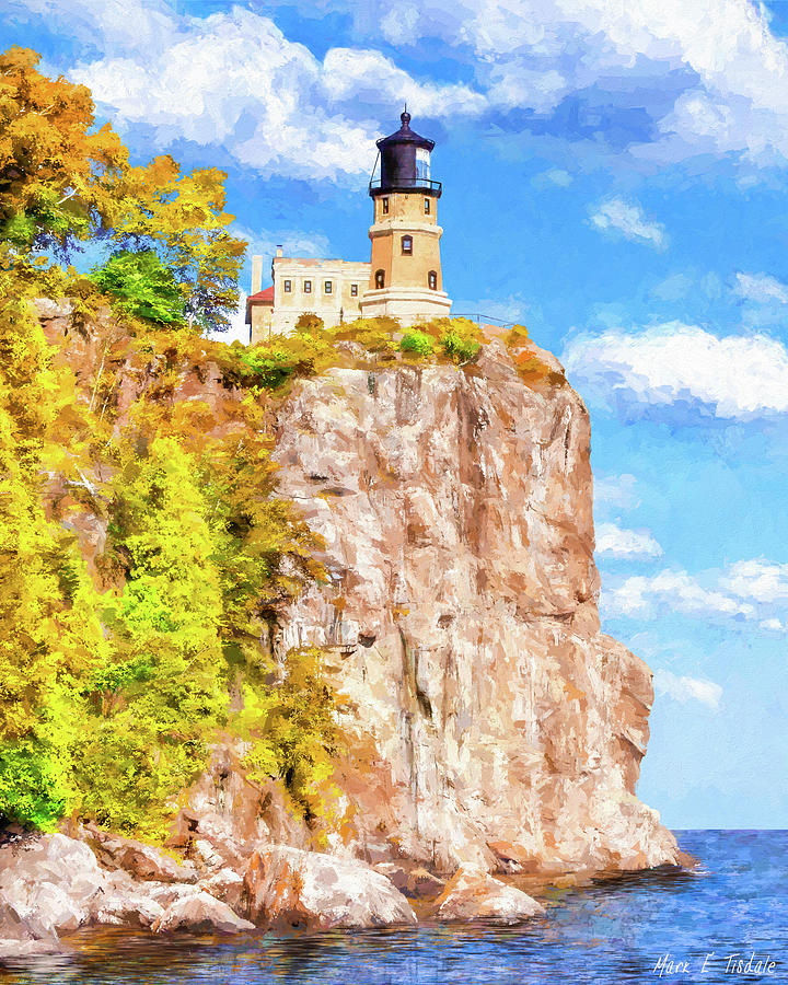 Autumn At Split Rock Lighthouse - Minnesota Digital Art by Mark Tisdale