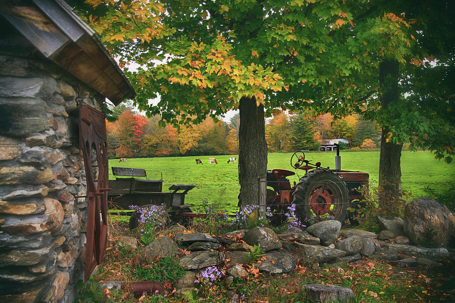 Autumn at Taylor Farm - Vermont Photograph by Joann Vitali