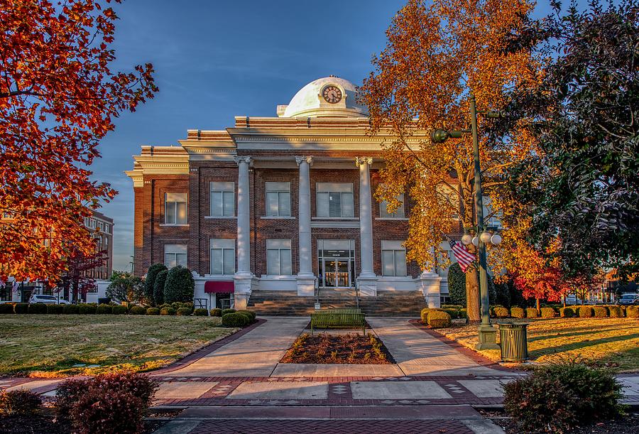 Fall Photograph - Autumn at the Dyer County Courthouse - Dyersburg, Tennessee by Mountain Dreams