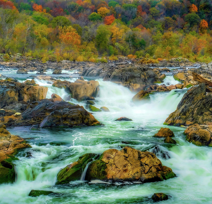 Autumn at the Falls Photograph by Kathi Isserman