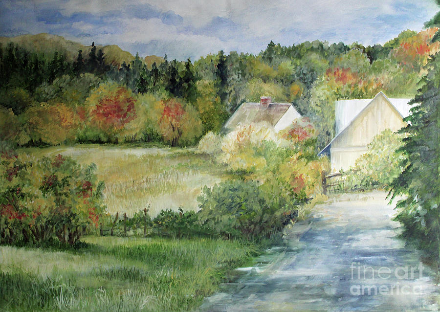 Autumn at the Farm Painting by Laurie Rohner