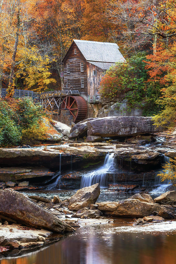Autumn At the Glade Creek Grist Mill Photograph by Susan Rissi Tregoning