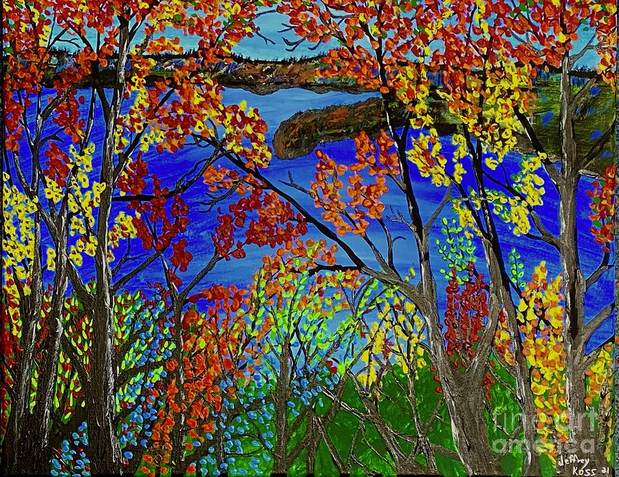 Autumn At The Lake Painting by Jeffrey Koss