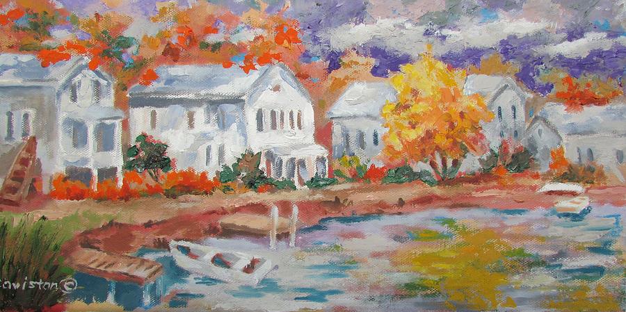 Autumn At The Lake Painting by Tony Caviston