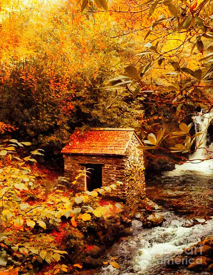Autumn At The River Digital Art by Yorgos Daskalakis
