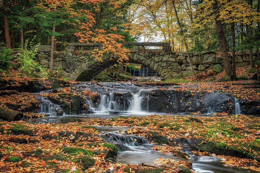 Fall Photograph - Autumn at the Stone Bridge by Rick Berk